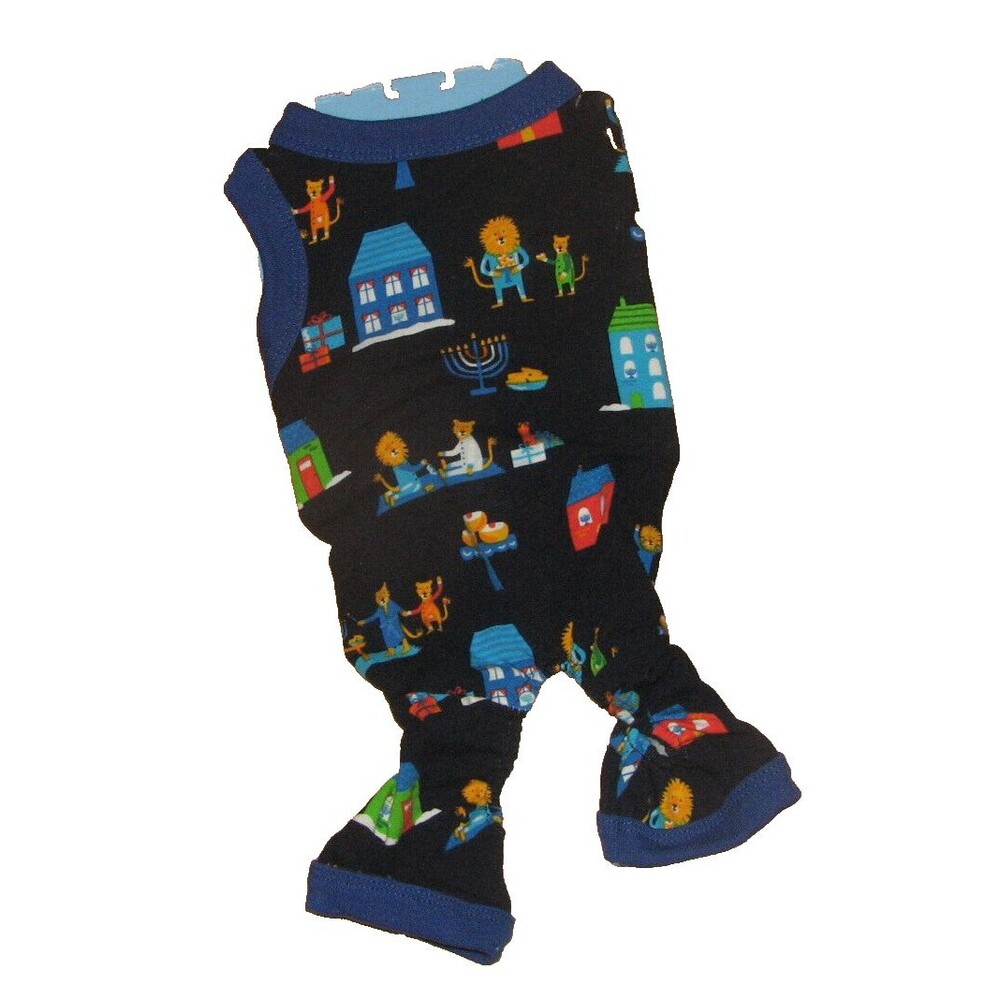 Target Hanukkah Pet Pajamas Navy Blue Size L Menorah NEW